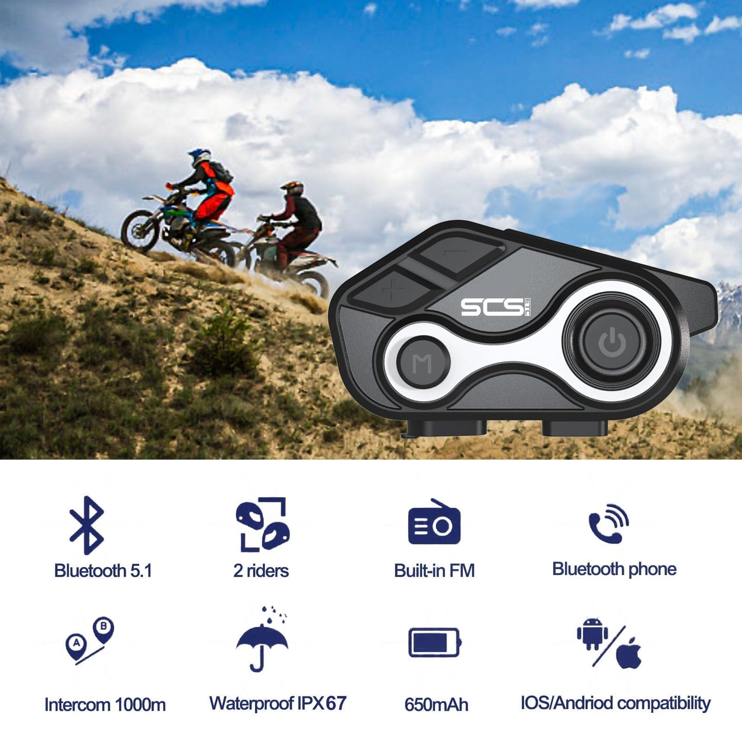 Motorcycle Bluetooth Intercom S8X